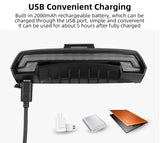 ROCKBROS bike rear light with USB charging feature and 2000mAh battery