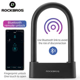 ROCKBROS bike lock featuring Bluetooth remote unlock and fingerprint access