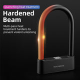 ROCKBROS bike lock with hardened beam for added security and durability.