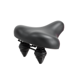 Double spring bicycle saddle with gel padding for optimal comfort