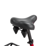Comfortable bike saddle with double springs and soft gel padding for reduced pressure