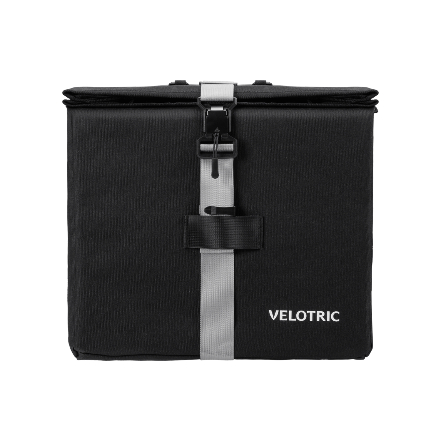 Velotric Rear Rack Pannier Bag for bicycles in black with adjustable strap