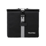 Velotric Rear Rack Pannier Bag for bicycles in black with adjustable strap