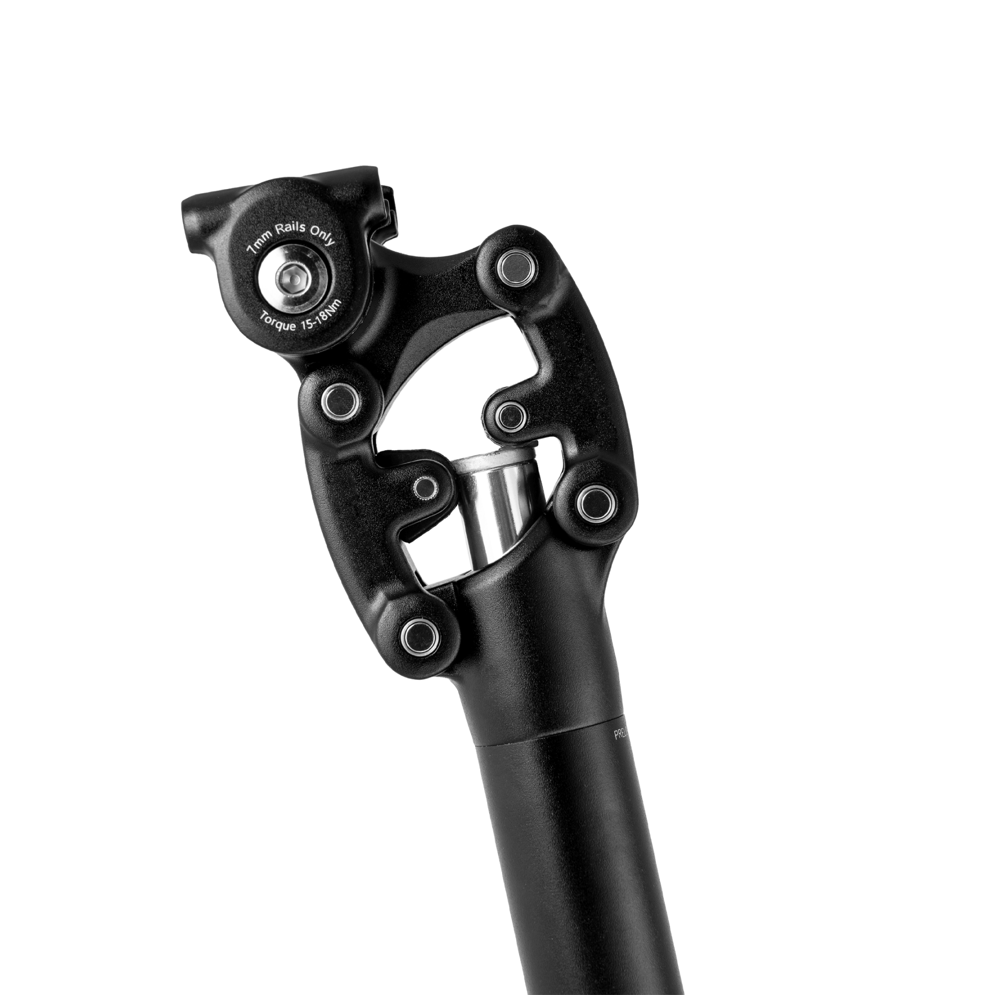 Velotric Suspension Seatpost 1.0 detail with adjustment knob and spring mechanism
