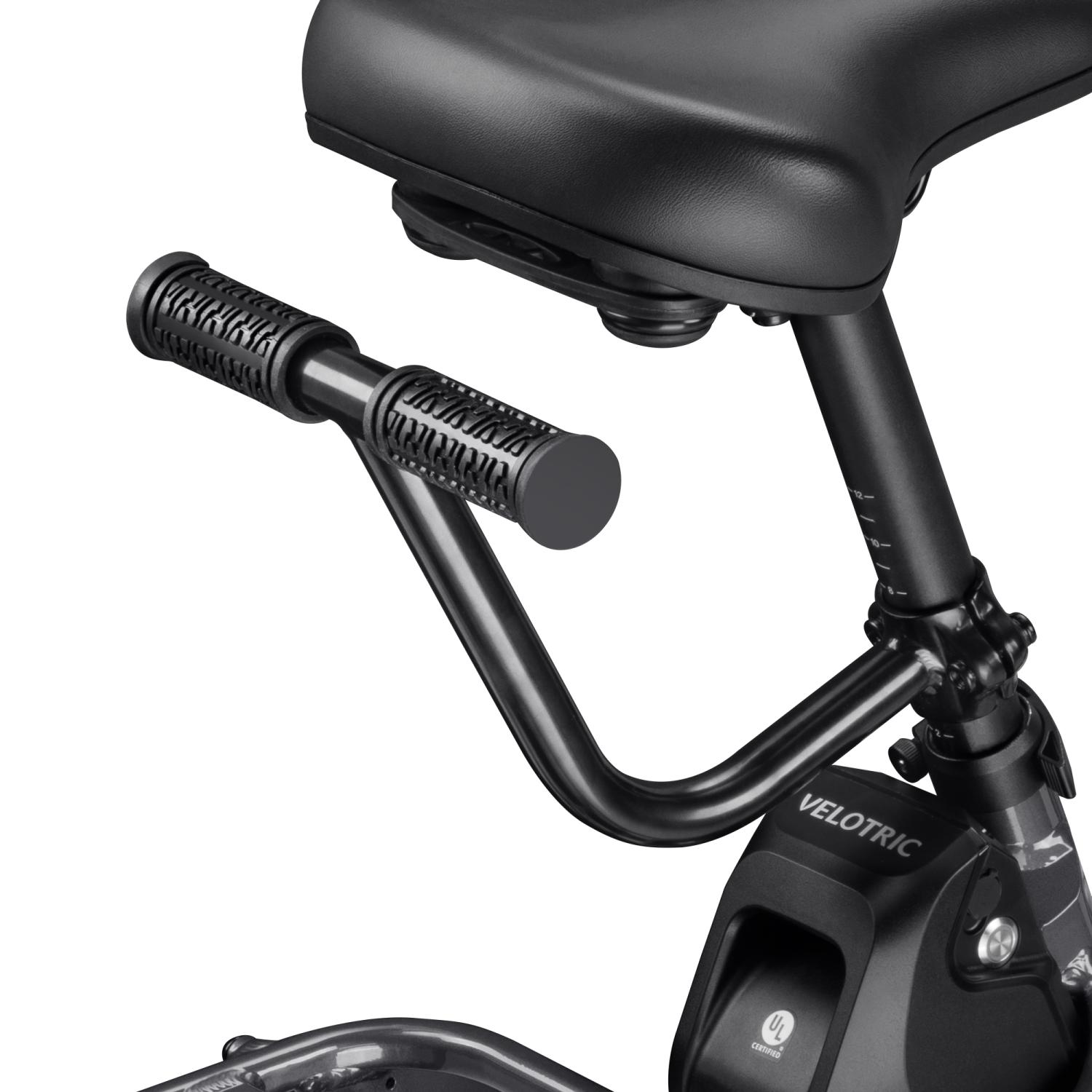 Velotric bike passenger handrail for enhanced safety and support