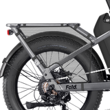 Mesh rear wheel guard enhancing safety for electric bike passengers