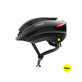 Black Lumos Ultra MIPS helmet with aerodynamic design and safety features