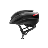 Side view of Lumos Ultra Standard Helmet in black with integrated rear safety light.