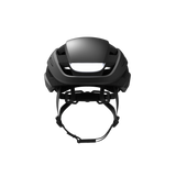Front view of Lumos Ultra Standard Helmet in sleek black with safety light.