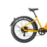 CST BFT 26x4.0 electric bike tire on Velotric Nomad 1 yellow bicycle