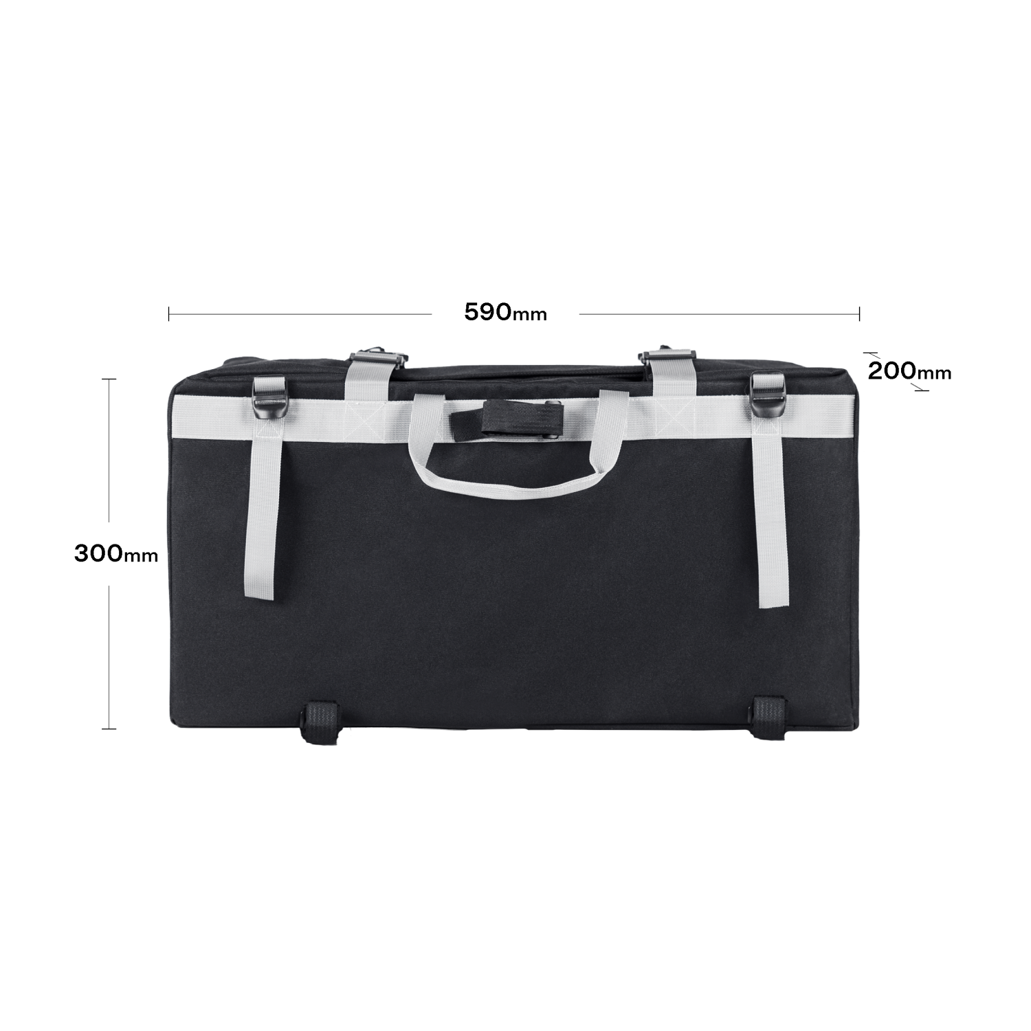 Black Velotric Packer Pannier Bag with reflective straps for enhanced visibility