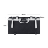 Black Velotric Packer Pannier Bag with reflective straps for enhanced visibility