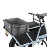 Sturdy Velotric Rear Basket (M) 2.0 for bikes, ideal for grocery storage.