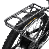 Rear cargo rack on Velotric Summit 1 e-bike for enhanced carrying capacity
