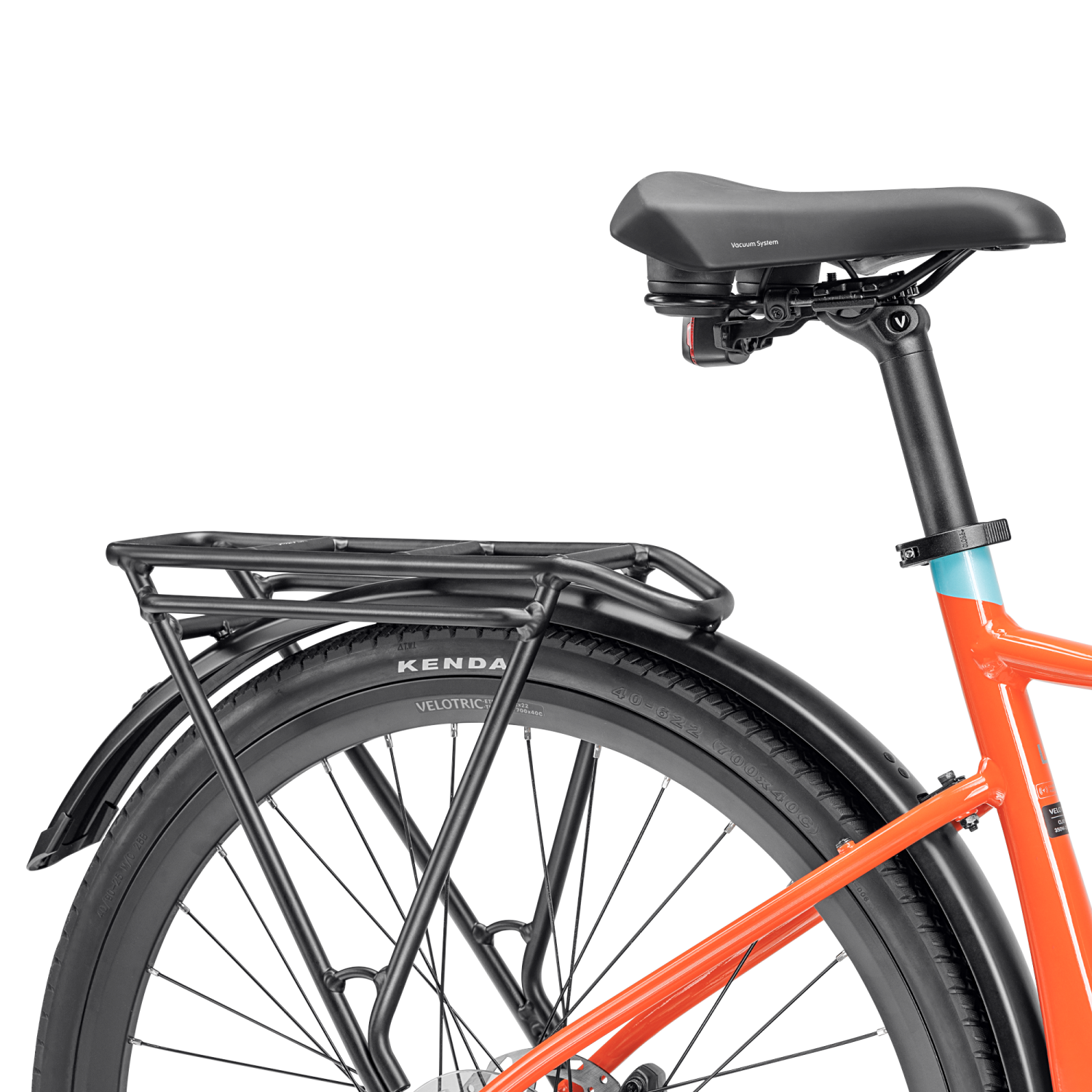 Sturdy Velotric T1 Series rear bike rack for improved cargo capacity