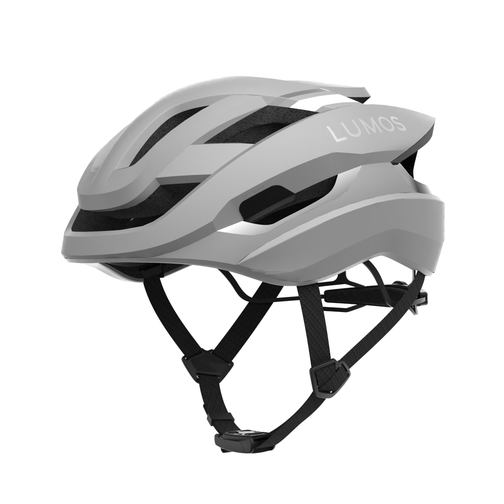 Sleek Lumos Ultra Fly Pro road helmet with ventilation and adjustable chin straps
