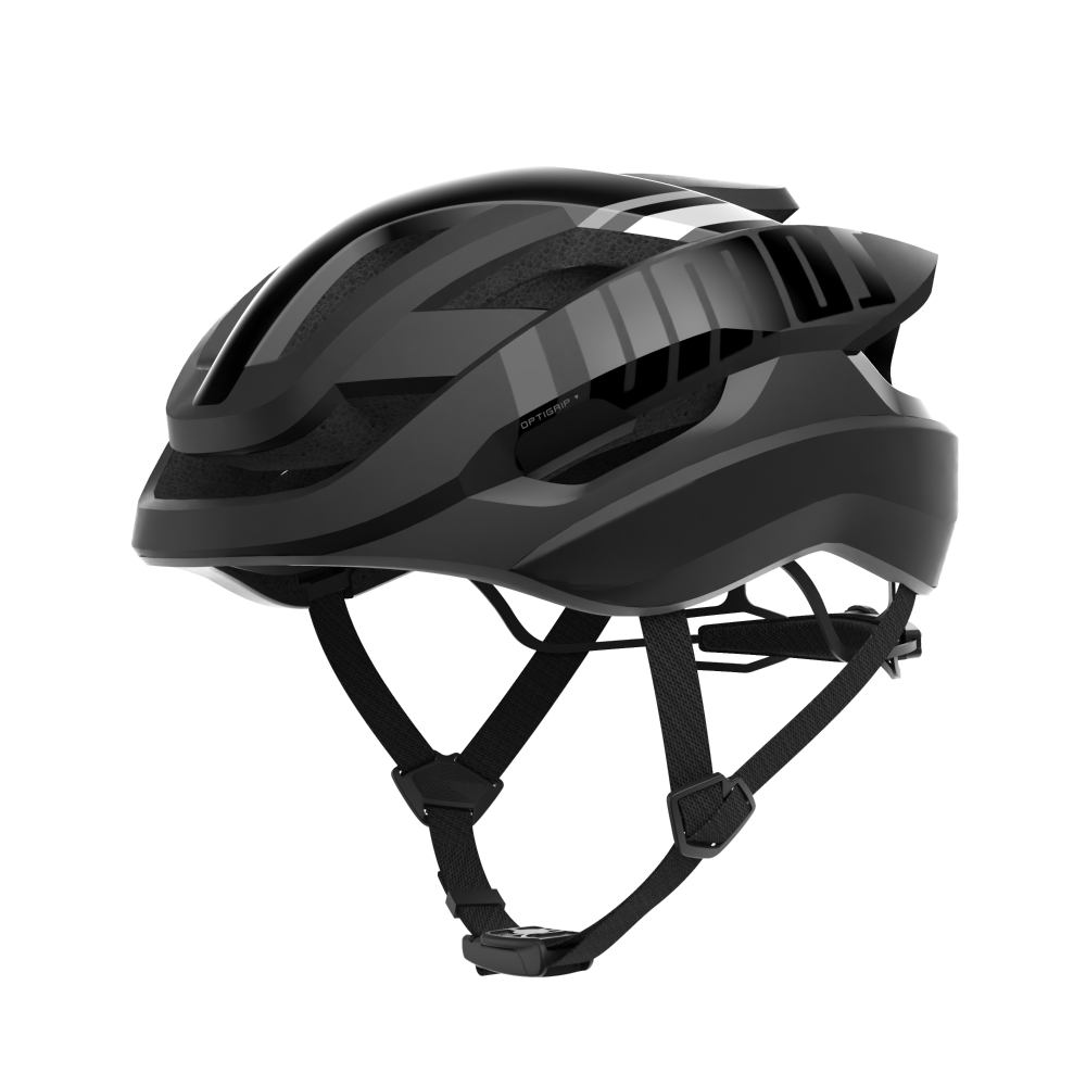 Lumos Ultra Fly Pro black road bike helmet with aerodynamic design and ventilation.