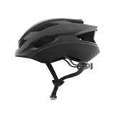 Matte black Lumos Ultra Fly helmet with sleek design and safety features.